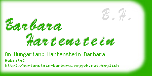 barbara hartenstein business card